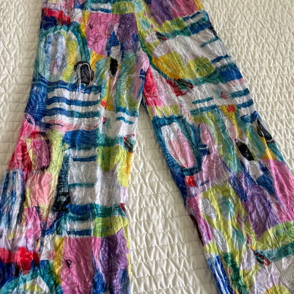 Vibrant Multicolor Wide Leg Jumpsuit - Picture 12 of 16